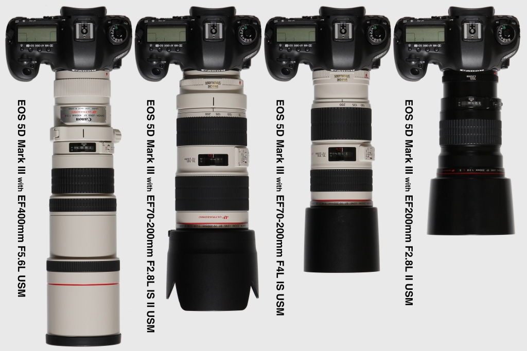価格.com - 『レンズ外観サイズ比較（フード展開時）』CANON EF400mm F5.6L USM Masa@Kakakuさんのレビュー