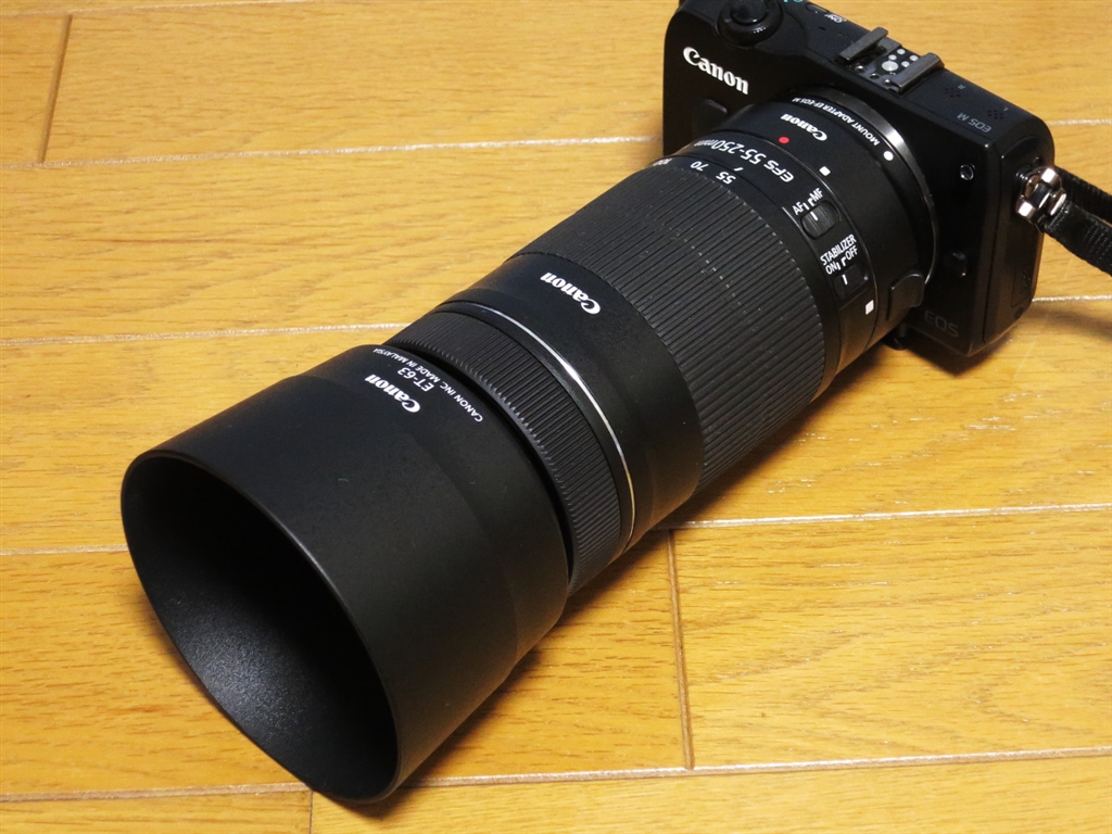 Canon EF-S55-250mm f4-5.6 IS STM 美品動作に影響あるキズ割れなどあり