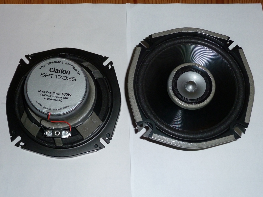 クラリオン 17cm 3WAYスピーカー SRT1733 4個セット 稀少品 Amazon.co