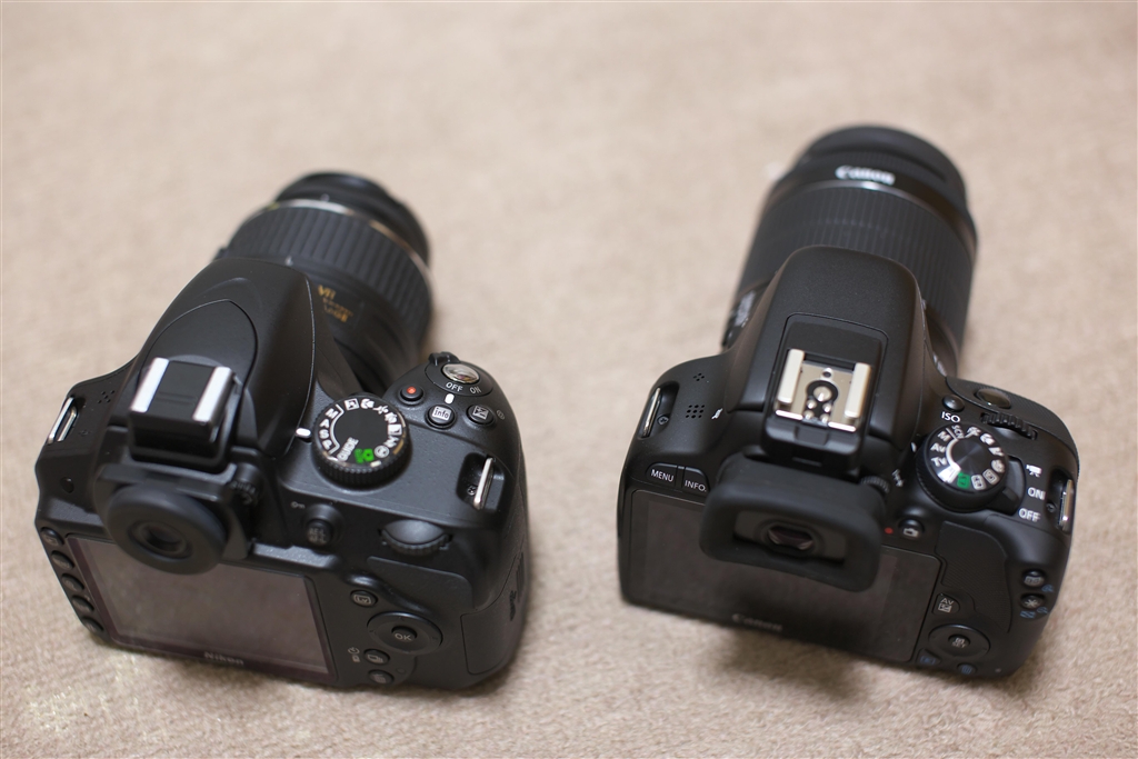 価格.com - 『標準ズーム付（NikonはVRII）の背面です』CANON EOS Kiss X7 EF-S18-55 IS STM