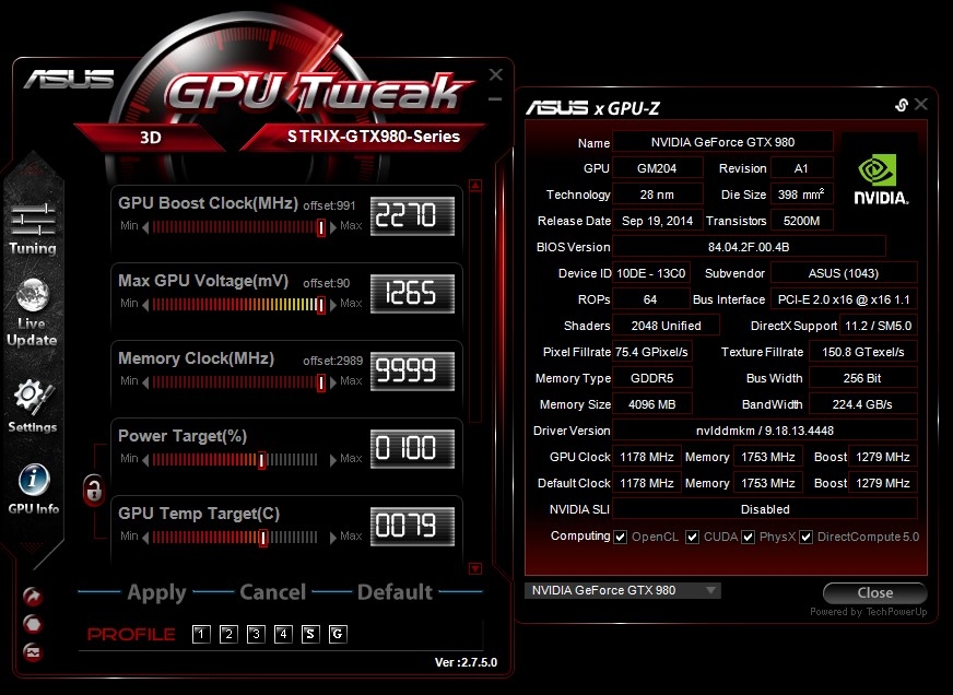 価格.com - 『GPU Tweak でここまでOCできます』ASUS STRIX-GTX980 ...