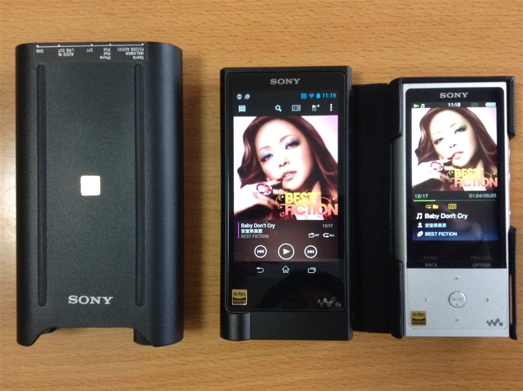 価格.com - 『左からPHA－3、ZX2、ZX100 大きさ比較』SONY NW-ZX100