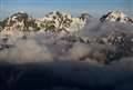 蝶ヶ岳より 残雪の穂高連峰