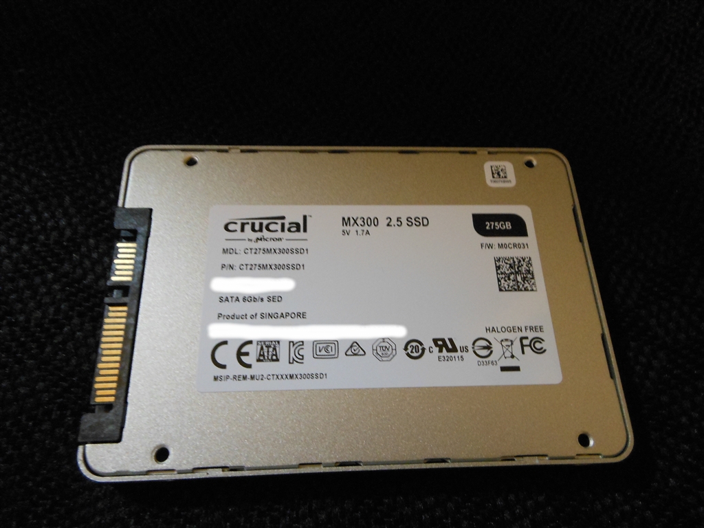 crucial SSD MX300 275GB みっともない CT275MX300SSD1