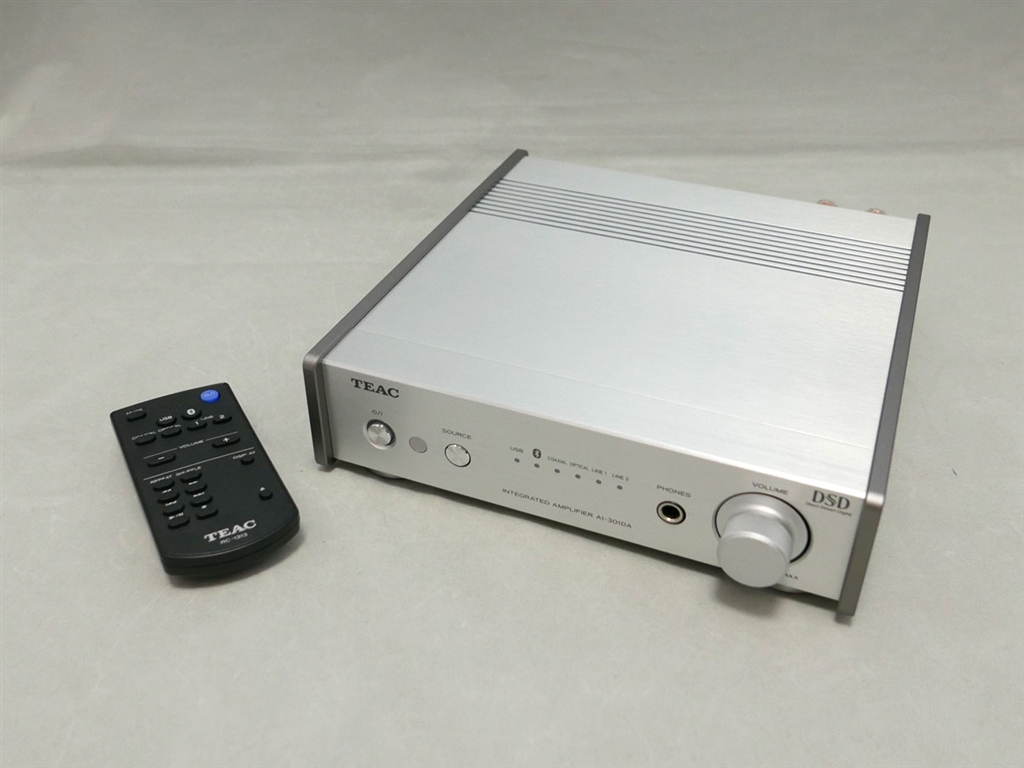 価格.com - 『シンプルなデザインの本体。リモコン付属。』TEAC AI-301DA-SP-S [シルバー]  鴻池賢三さんのレビュー・評価投稿画像・写真「デジタルアンプでコンパクトかつパワフル！！」[328326]