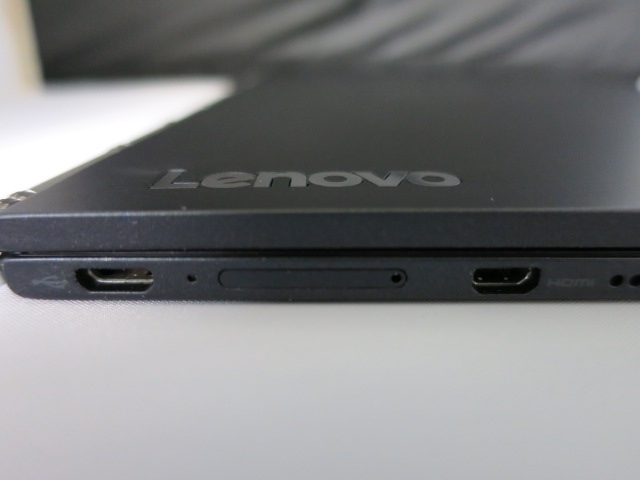 価格.com - 『側面(microUSB,microSDｶｰﾄﾞｽﾛｯﾄ,microHDMI端子)』Lenovo