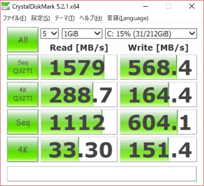 価格.com - 『SSD読み書き』Lenovo ideapad 710S Plus Core i7・8GBメモリー・256GB SSD・NVIDIA  GeForce 940MX搭載 80W3001DJP pabcerさんのレビュー・評価投稿画像・写真「コスパいいと感じ購入」[353082]