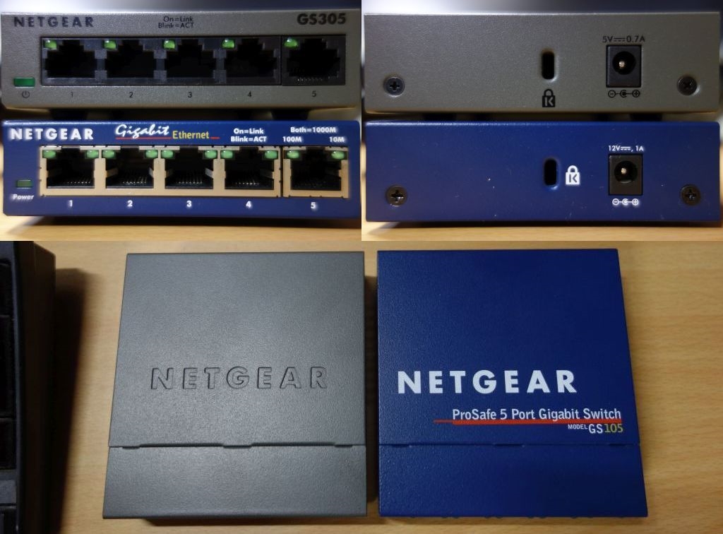 価格.com - 『前面、背面、トップ』NETGEAR GS305-100JPS すぽたんさん