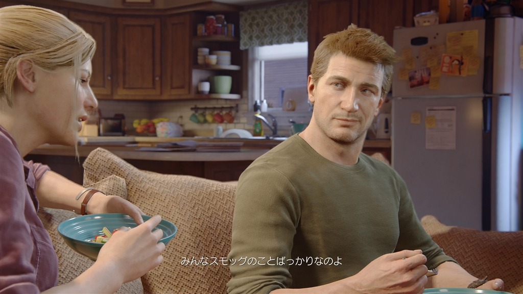 『ゲーム序盤の冒険前のエレナとの会話シーン』SIE アンチャーテッド 海賊王と最後の秘宝 [通常版] Costumeさんの