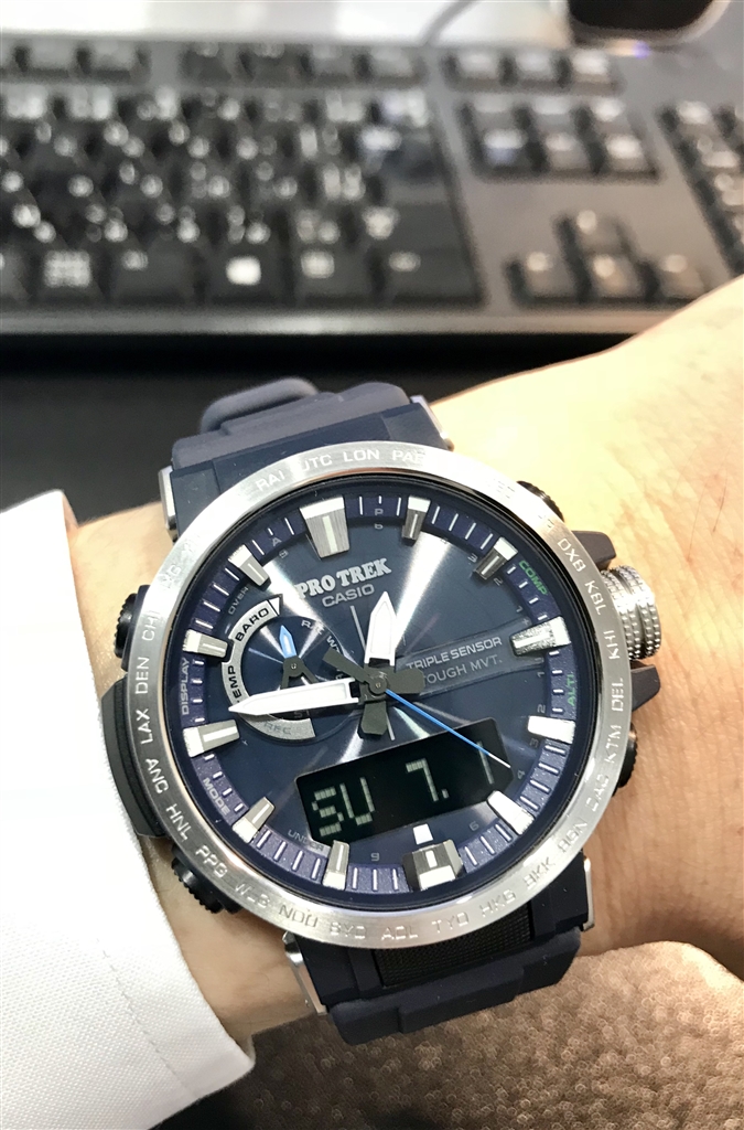 ソーラー】CASIO プロトレック PRW-60-2AJF ネイビー505×472×133mm - 時計