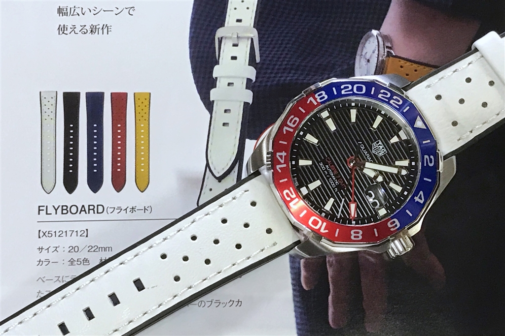 価格 Com 革ベルトはこれに交換 タグ ホイヤー アクアレーサー Gmt Way1f Ba0927 宇奈木三等兵さんのレビュー 評価投稿画像 写真 夏が似合う腕時計