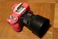 Silicon cover hot pink + EFM11-22 + EFM 32 Lens hood