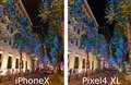 夜景モード（iPhoneXと比較）