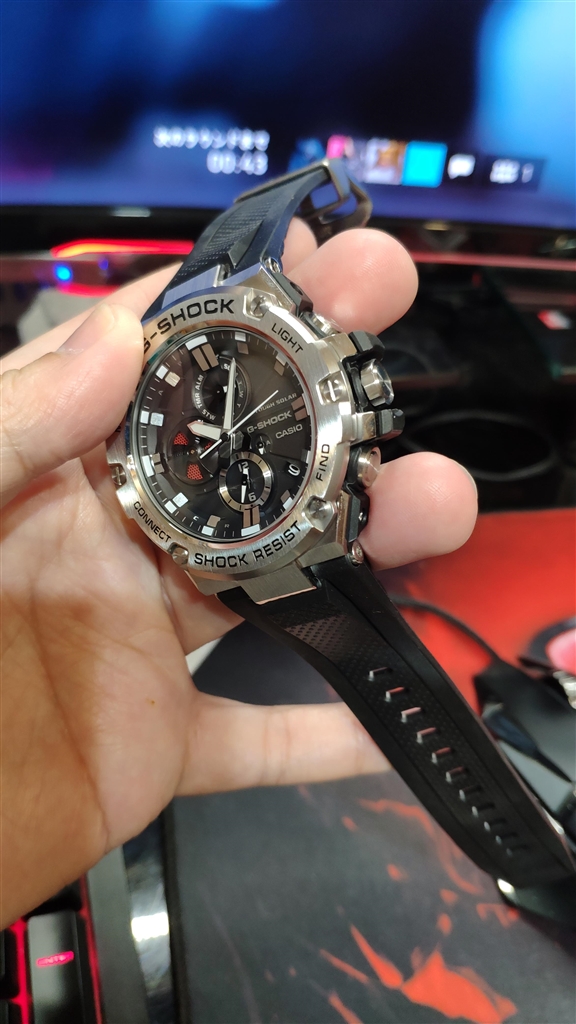 価格 Com ラバーバンドもカッコいい カシオ G Shock G Steel Gst B100d 1ajf Xoroxoroさんのレビュー 評価投稿画像 写真 一番スマートな顔つきのg Shock