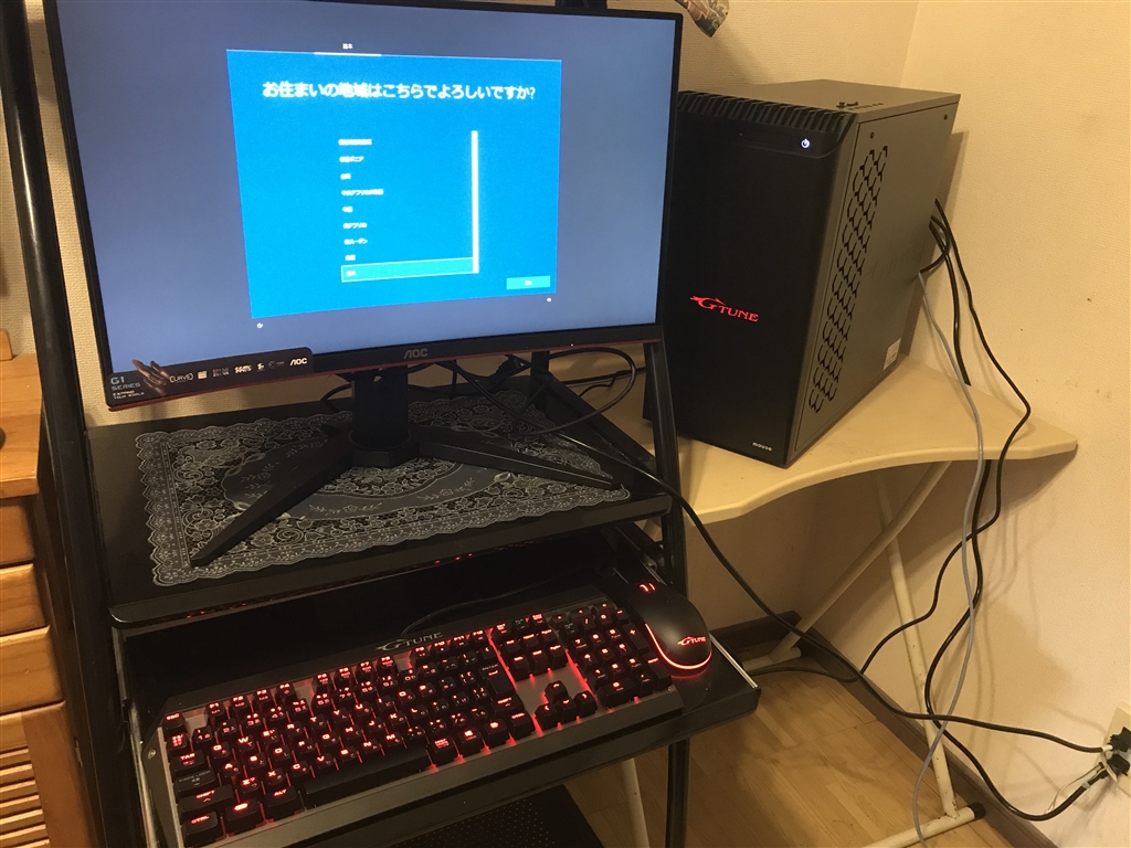 価格 Com 折り畳み簡易デスクに設置 ミドルタワーサイズの参考になれば マウスコンピューター G Tune Hn Z Kk 価格 Com限定 Core I7 32gbメモリ 512gb Nvme Ssd 2tb Hdd Rtx70super搭載モデル Se I さんのレビュー 評価投稿画像 写真 G Tune マウス