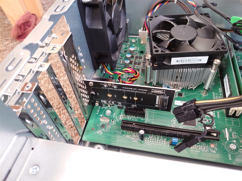 価格.com - 『（おまけ）PCIe x1にM.2 SSDを拡張する様子』HP ENVY 