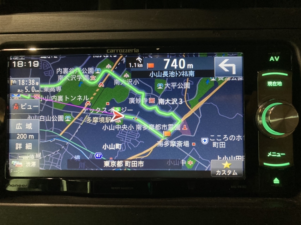 価格.com - 『夜画面』パイオニア 楽ナビ AVIC-RW302 東方不在さんの