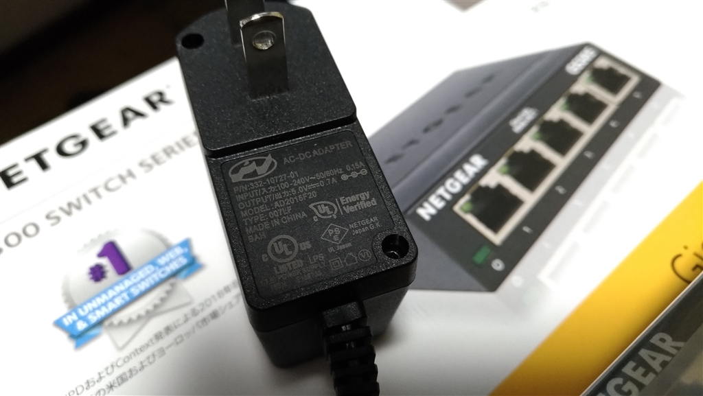価格.com - 『ACアダプターの仕様』NETGEAR GS305-300JPS [ブラック