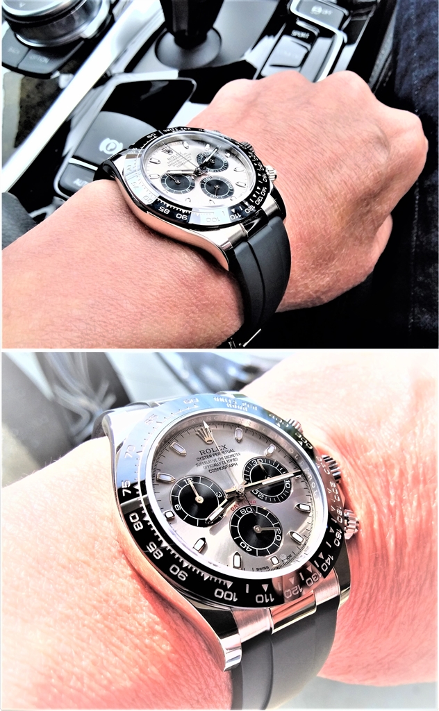 ROLEX コスモグラフデイトナ　クロノグラフ　壁掛け時計　ブラック　シルバー 価格.com - 『むき出しの腕にもバッチリです！』ロレックス コスモ