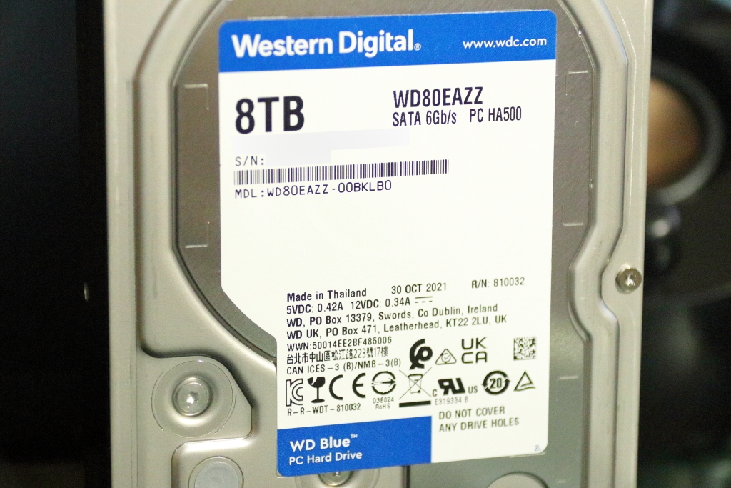 価格.com - 『WD Blue WD80EAZZ-00BKLB0 (8TB)』WESTERN DIGITAL WD80EAZZ [8TB  SATA600 5640] イグ（ ＾ ＾ ）さんのレビュー・評価投稿画像・写真「WD Blueの最新HDDに期待！？」[613397]