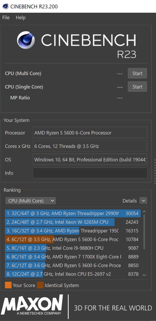 価格.com - 『CINEBENCH-R23 Single Core』AMD Ryzen 5 5600 BOX うっ