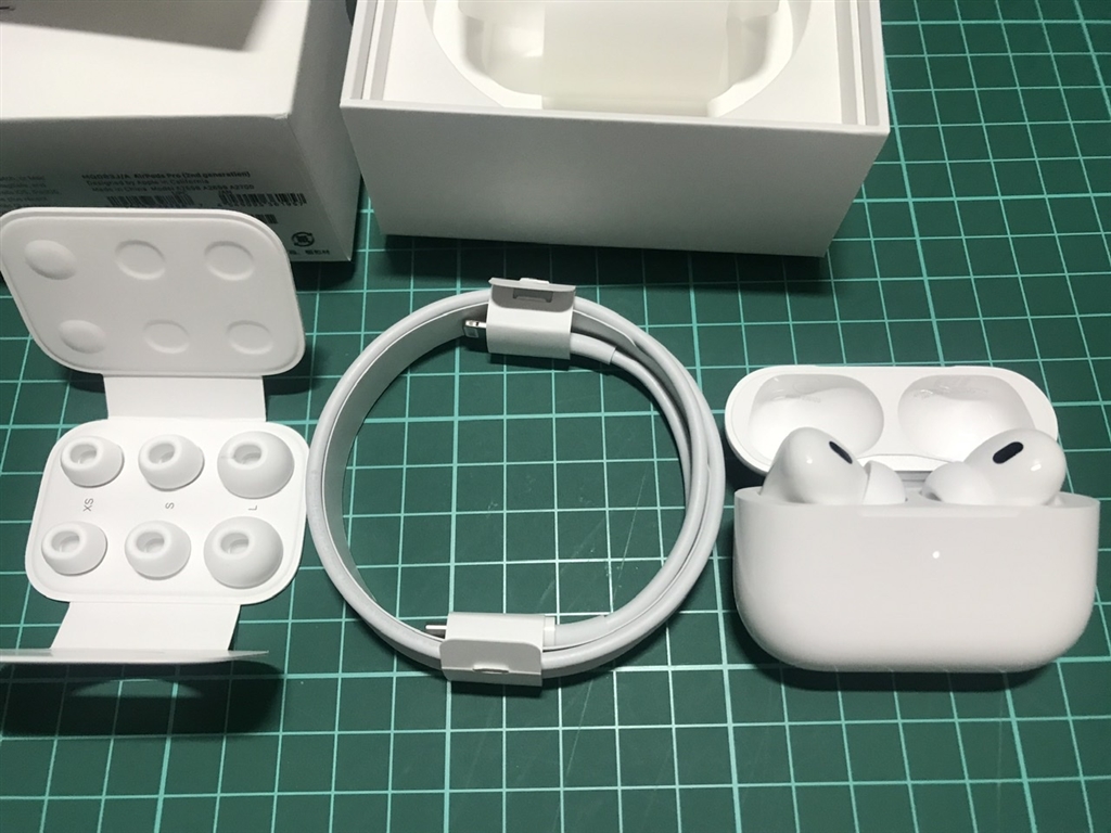 空箱】Apple AirPods 五月蝿い Pro 第2世代 充電ケーブル イヤーチップ