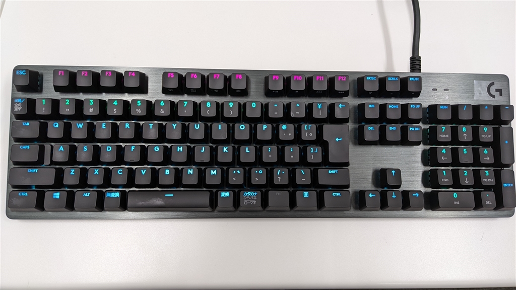 価格.com - 『GHabにて色設定』ロジクール G512 Carbon RGB Mechanical Gaming Keyboard  (Clicky) G512-CK [カーボンブラック] katsuodaさんのレビュー・評価投稿画像・写真「燃える男の青軸キーボード」[665036]