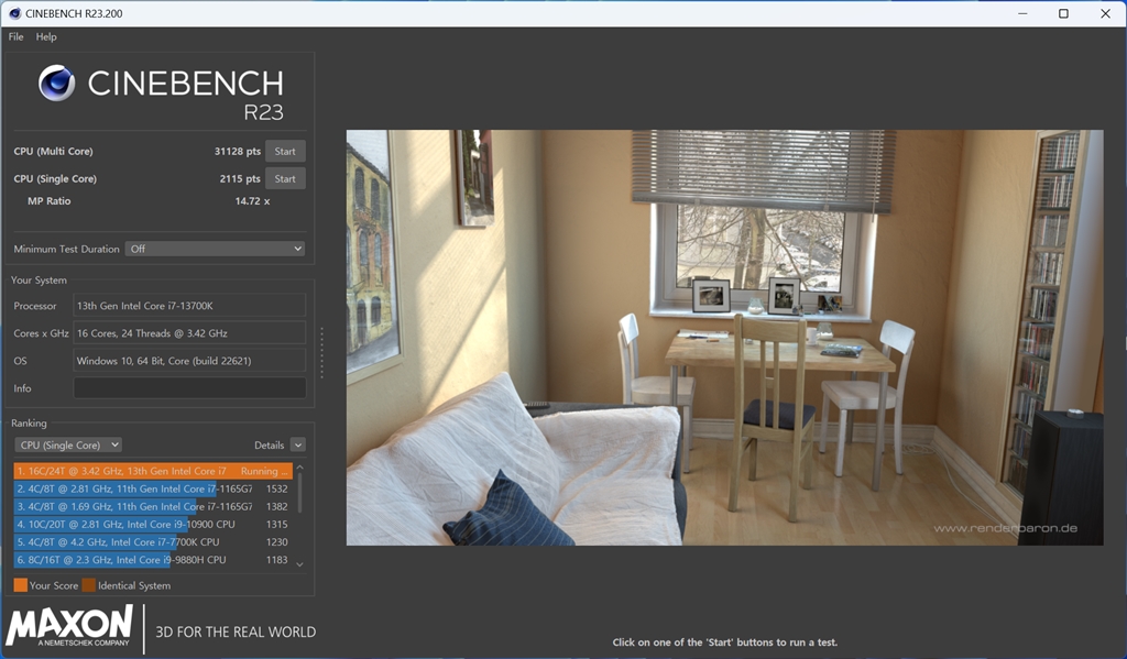 価格.com - 『CINEBENCH R23』インテル Core i7 13700K BOX シカナイ