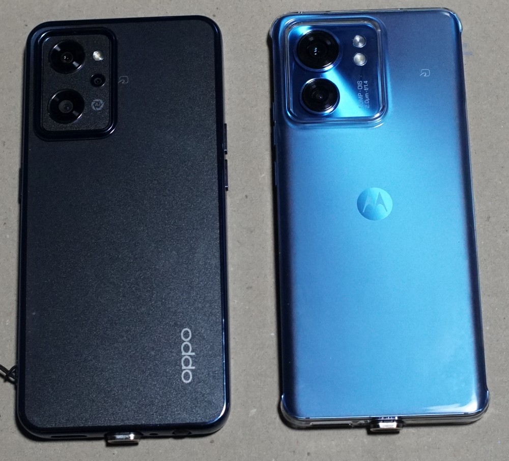 価格.com - 『OPPO Reno7 Aと比較（高さ）』MOTOROLA edge 40 SIM