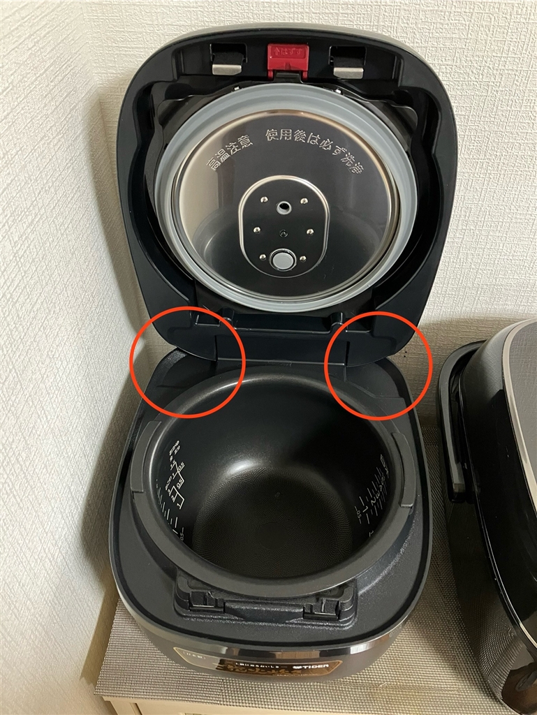 価格.com - 『本体とふたの付け根』タイガー魔法瓶 炊きたて ご泡火