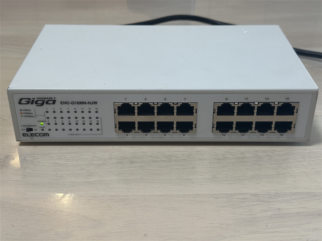 ELECOM EHC-G16MN-HJW 16ポートスイッチングハブ 1000BASE-T対応 スイッチングハブ - EHC-G16MN-HJW