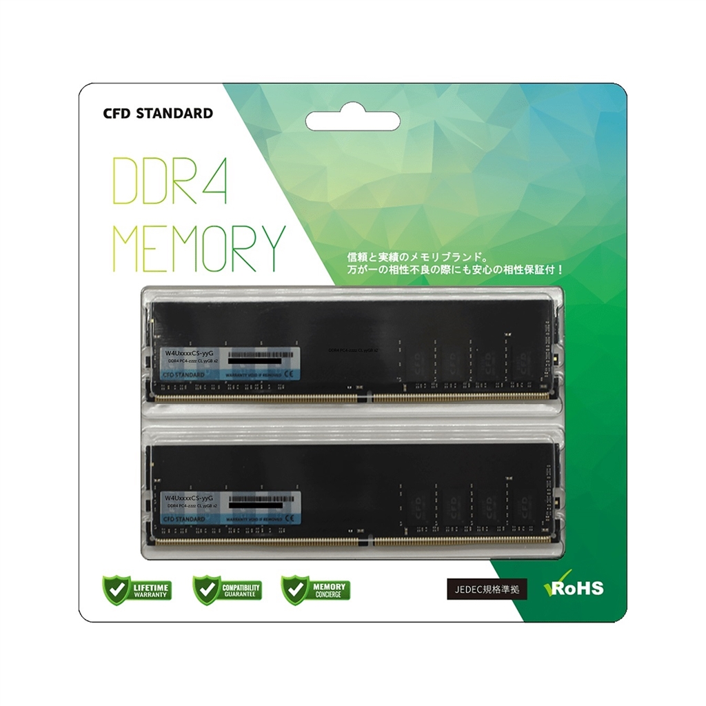 [新品未開封] W4U3200CX1-16G W4U3200CX1-16G | CFD Gaming CX1シリーズ DDR4-3200