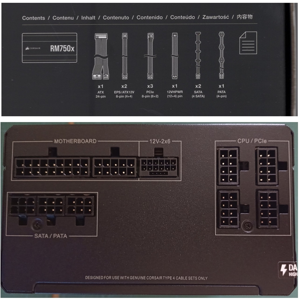 価格.com - Corsair RM750x 2024 Cybenetics Gold ATX3.1 CP-9020285