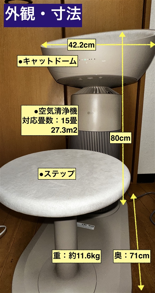 価格.com - 『外観・寸法。家電としてはすごく大きいが、キャット