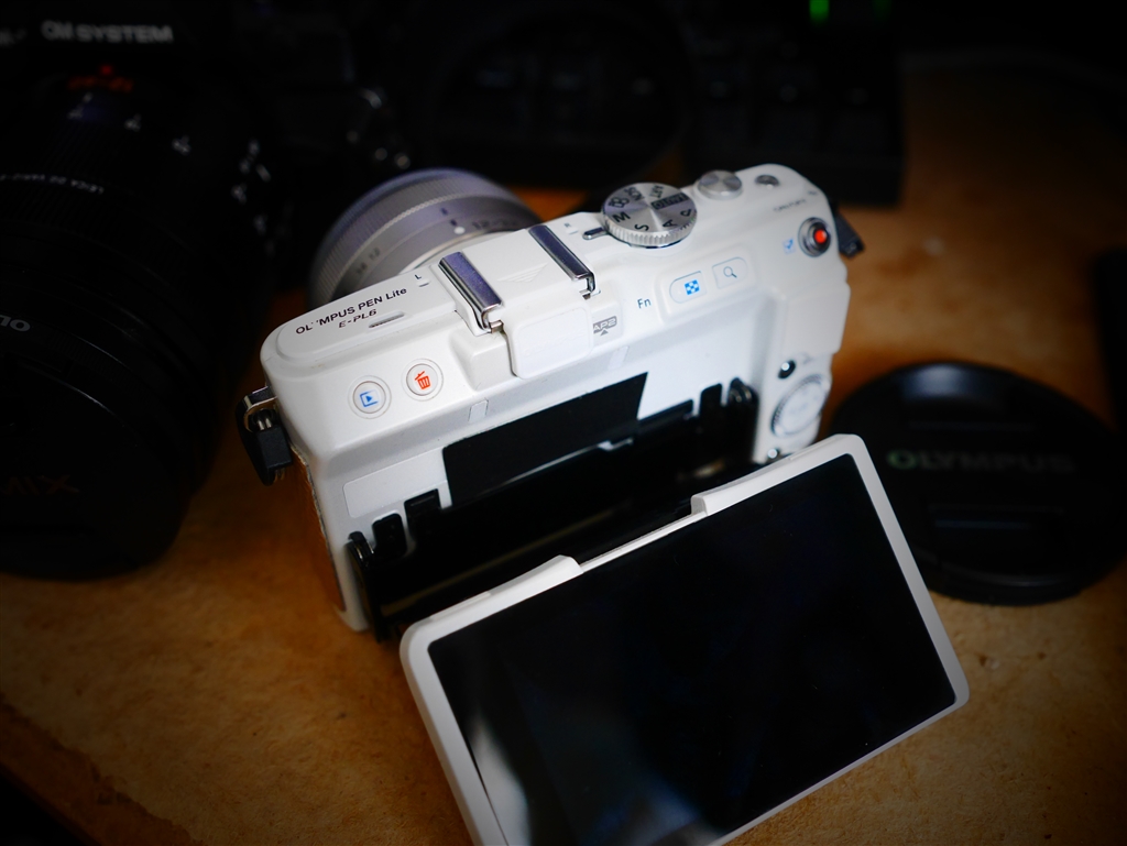 価格.com - 『チルト液晶を最大まで展開』オリンパス OLYMPUS PEN Lite