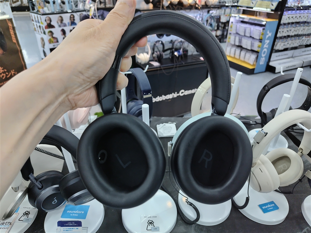 価格.com - 『Soundcore Space 2のスイーベル、L側に装着検出センサー
