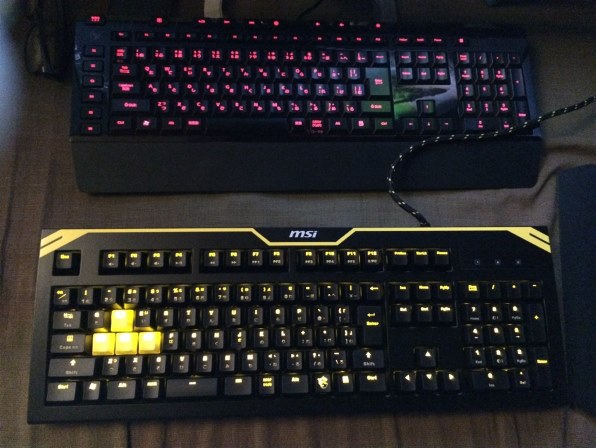 □希少品 MSIメカニカルゲーミングキーボード　GK-601 CHERRY社製赤軸スイッチ搭載 イエローLED　中古品 黄色く光るゲーミングキーボード「MSI GK-601」を衝動買い - AKIBA PC