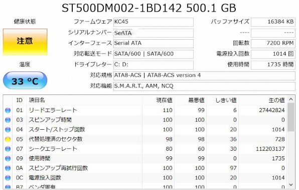 SEAGATE ST500DM002 [500GB SATA600 7200] レビュー評価・評判 - 価格.com