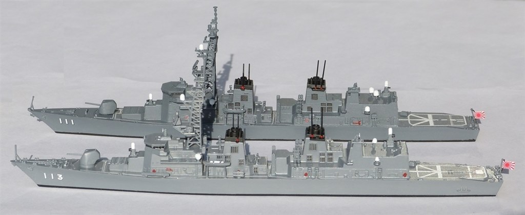 ☆さざなみ アオシマたかなみ型との比較』 ピットロード 1/700