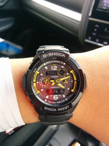 再入荷国産G-SHOCK ジーショック 腕時計 GW-3500B-1AJF CASIO 電波ソーラー スカイコックピット アナデジ ウォッチ ブラック メンズ GB Cockpit Series