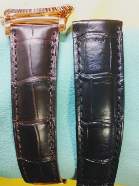 〇純正 ROLEX DAY-DATE 118135 レザーベルト YZ5479 ロレックス デイデイト 118135 [ブラックレザーベルト ロジウム