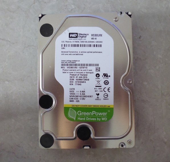 外付けハードディスク・ドライブ Western Digital 3TB HDD WD30EURX Western Digital AV-GP WD30EURX 3TB 3.5