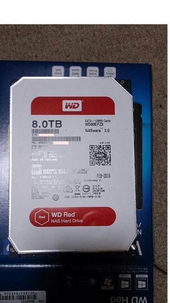 正常動作品 WD Red 8TB HDD WD80EFZX ① WESTERN DIGITAL