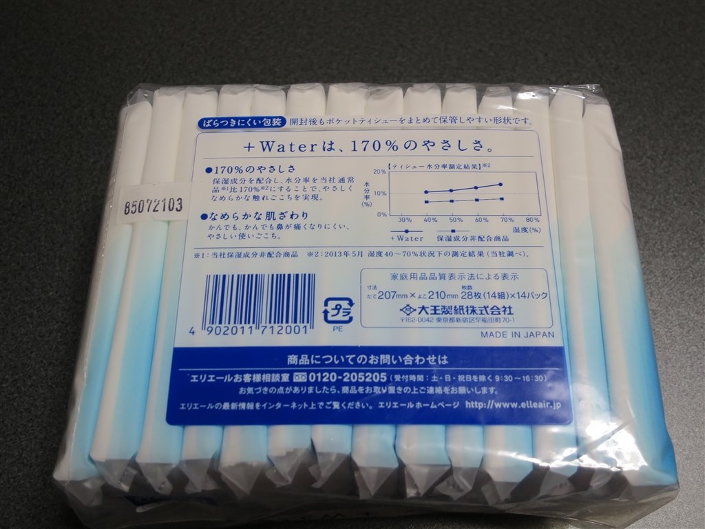 開封済みティッシュ