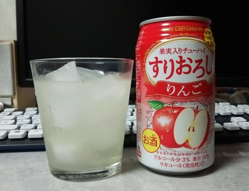 チコりん 少し味が薄めですね。』 宝酒造 CANチューハイ すりおろしりんご