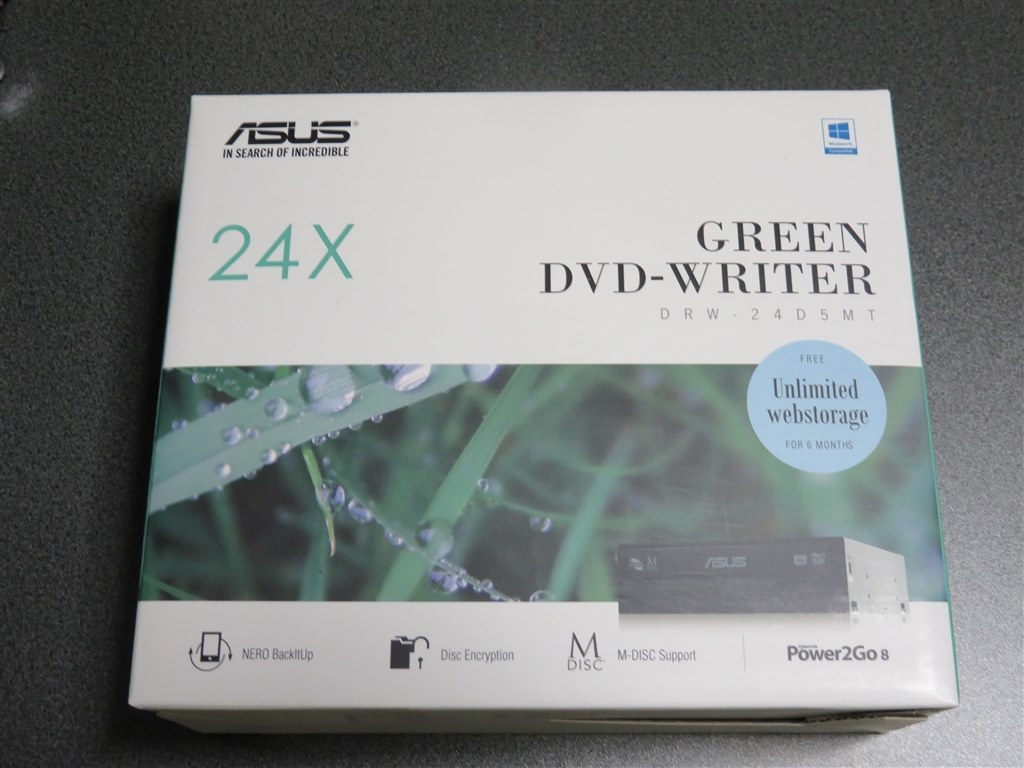 ＜SATAケーブルコード付き・DVDドライブ＞　ASUS DRW-24D5MT