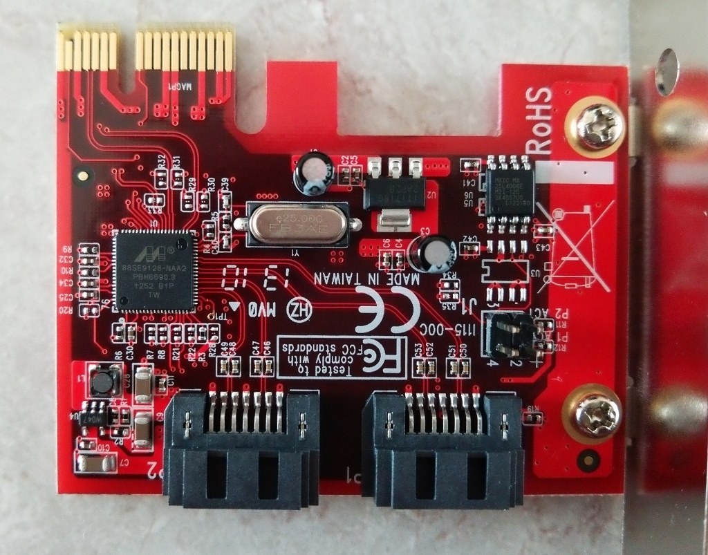 Mavell 88SE9128搭載のSATA6G（実測360～370MB/s）』 玄人志向