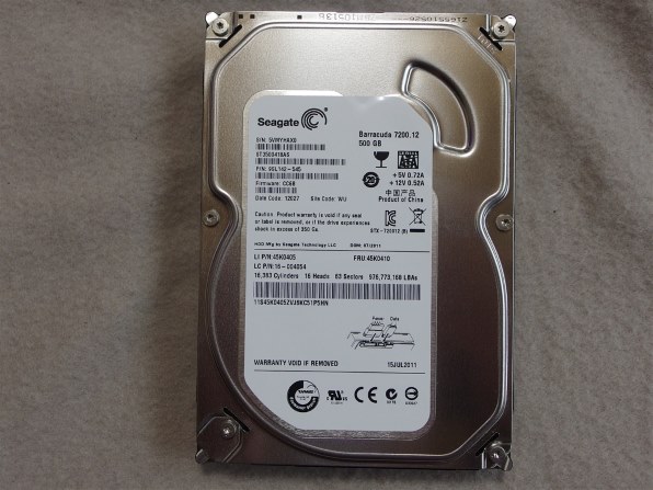 SEAGATE ST3500418AS (500GB SATA300 7200)投稿画像・動画 - 価格.com