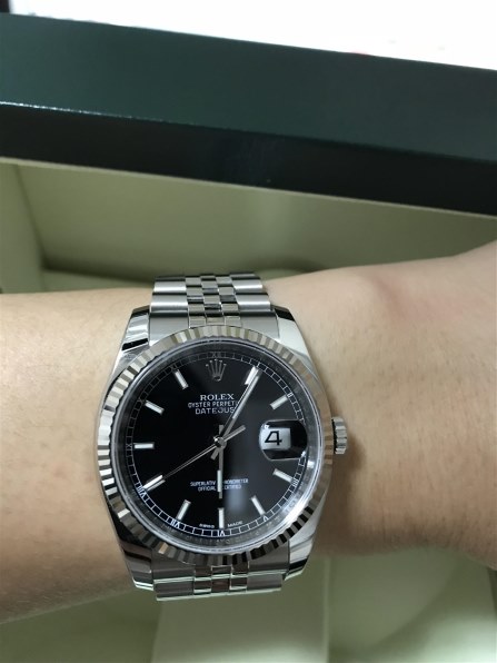 ロレックス 116234 デイトジャスト 自動巻き（ブラック）ジュビリー