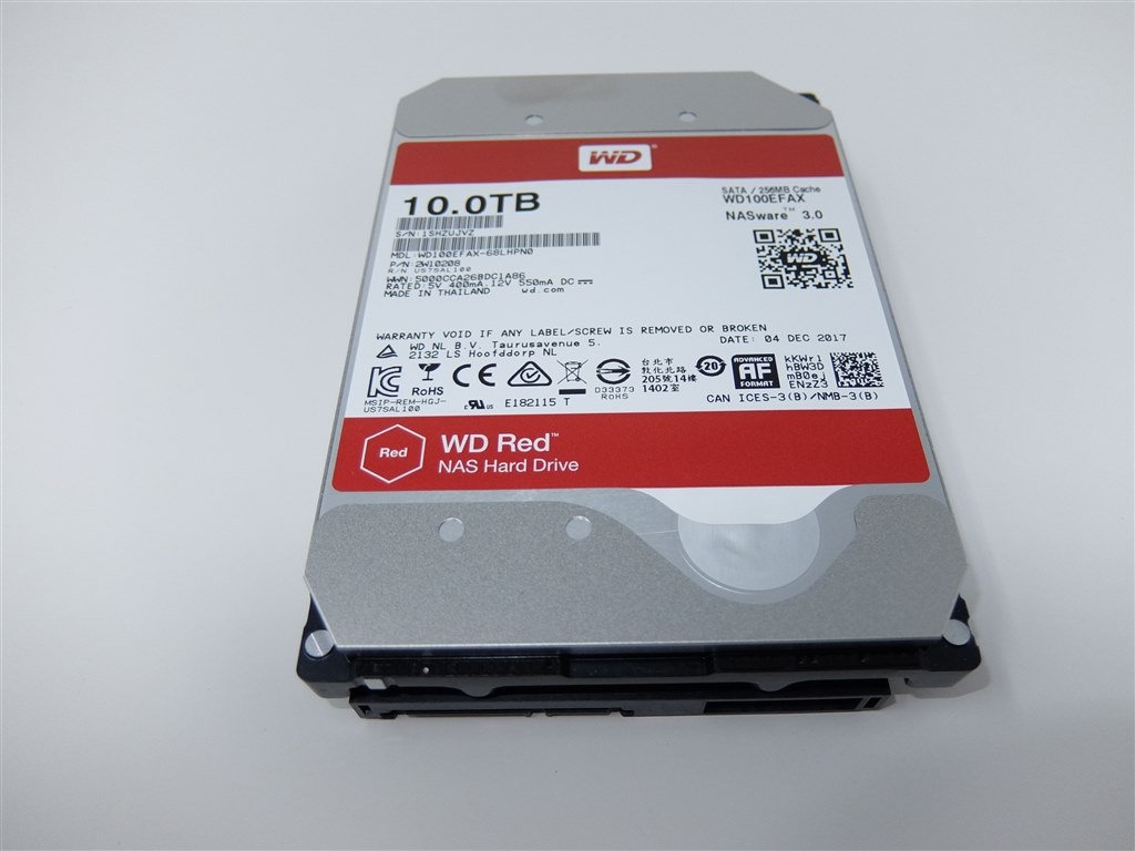 外付けハードディスク・ドライブ Western Digital 10TB HDD WD100EFAX 外付けハードディスク・ドライブ Western Digital 10TB HDD
